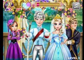 Disney princess Frozen Elsa Ice Queen Wedding Kiss With Jack Frost Kissing Game