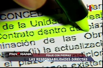 Peaje con piedras: las responsabilidades directas
