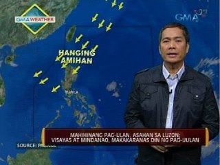 24 Oras: Mahihinang pag-ulan, asahan sa Luzon