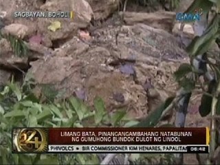 24 Oras: Limang bata, pinangangambahang natabunan ng gumuhong bundok dulot ng lindol