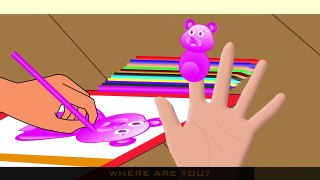 Baby coloring Gummy Bear Finger family Song for Kids Learn Coloring Songs for Kids must watch