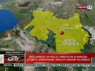 QRT: Brgy. Aringay, Kayaga at Lower Pataa sa Karacan, Cotabato, idineklarang 'Areas of Concern'