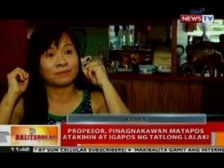 BT: Propesor, pinagnakwan matapos atakihin at igapos ng 3 lalaki s UP Diliman