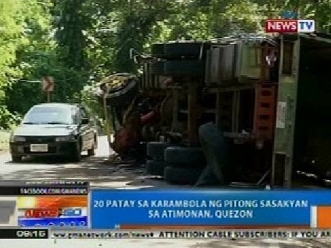 NTG: 20 patay sa karambola ng 7 sasakyan sa Atimonan, Quezon