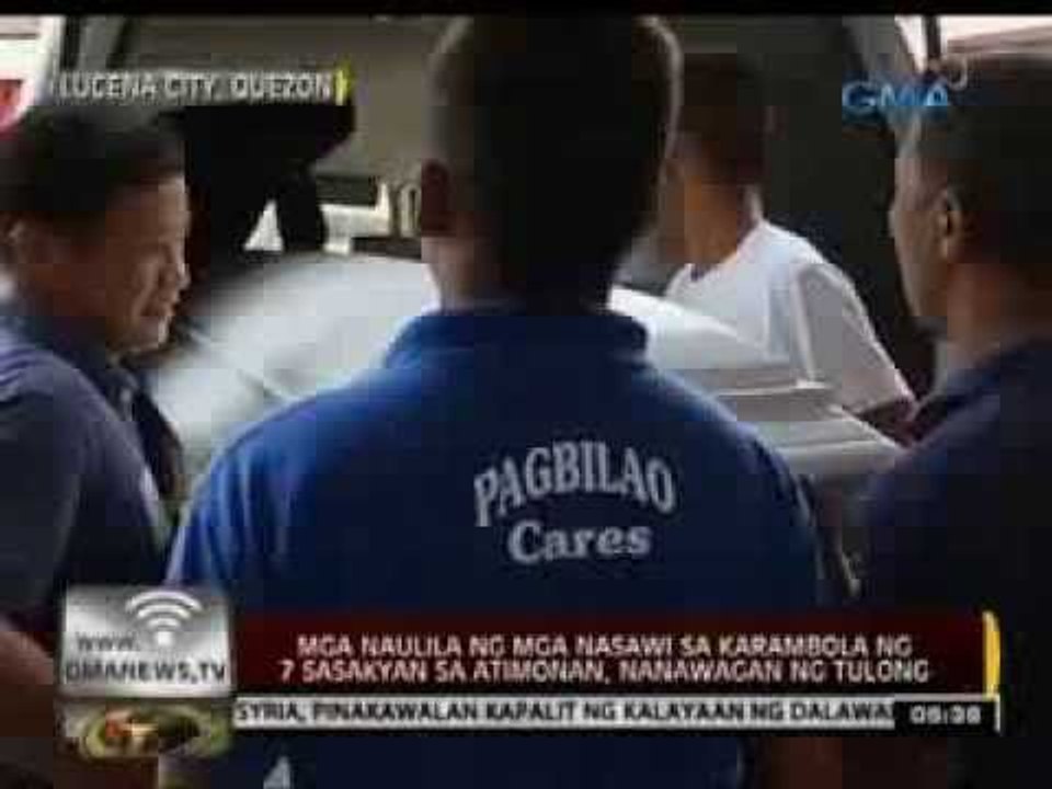 24 Oras: Mga namatayan dahil sa karambola sa Atimonan, nananawagan ng tulong