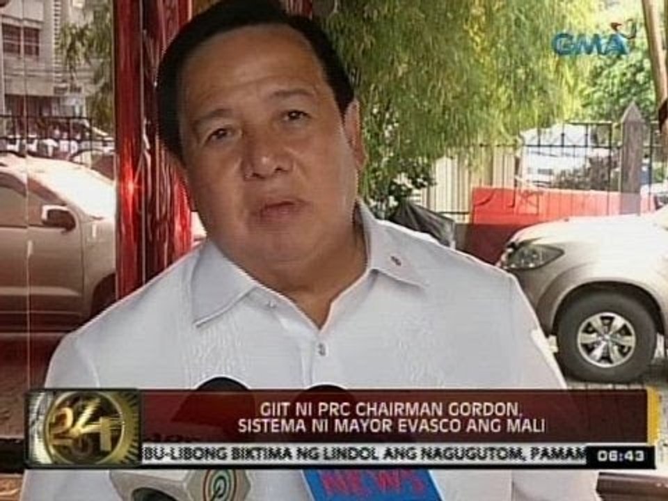 24 Oras: Giit ni PRC Chairman Gordon, sistema ni Mayor Evasco ang mali