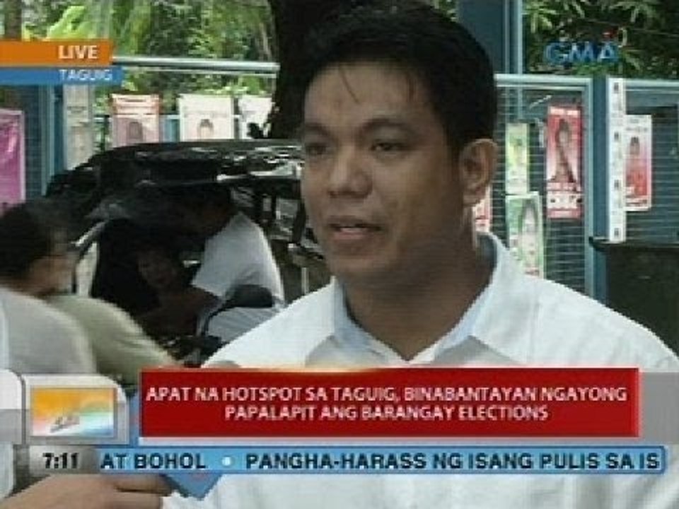UB: Apat na hotspot sa Taguig, binabantayan ngayong papalapit ang barangay elections