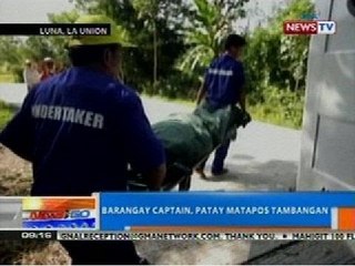 NTG: Barangay captain, patay matapos tambangan