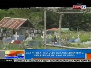 Download Video: NTG: Mga nitso at musoleo sa ilang sementeryo, nawasak ng malakas na lindol