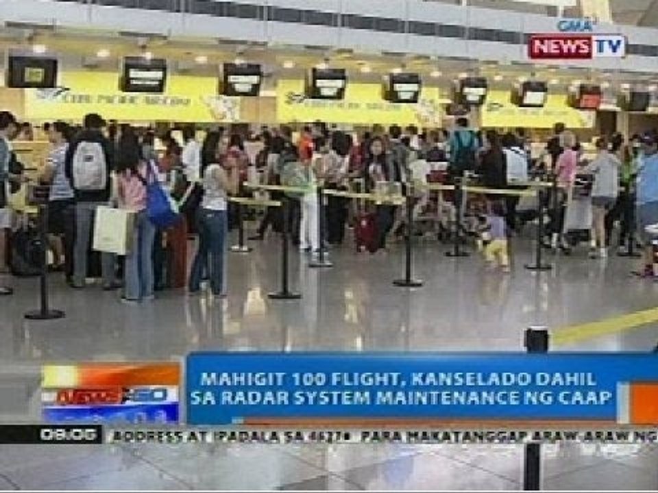 NTG: Mahigit 100 flight, kanselado dahil sa radar system upgrading ng CAAP