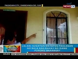 BP: Lalaki sa Zamboanga del Sur, sugatan nang paulanan ng bala ang bahay ng punong barangay