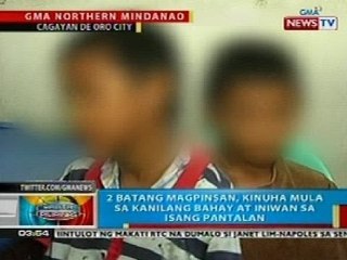 BP: 2 batang magpinsan sa CDO, kinuha sa bahay at iniwan sa isang pantalan