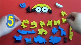 Learn NUMBERS with MINION Wooden Puzzle   Kids Learning Toy VOL 11