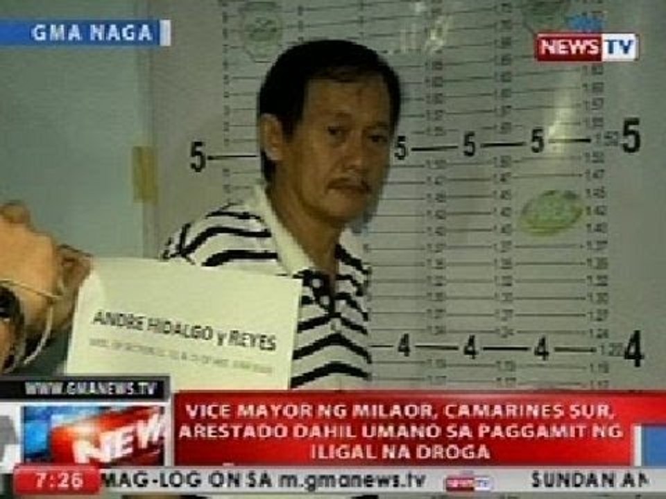 NTVL: Vice mayor ng Milaor, Camarines Sur, arestado dahil umano sa paggamit ng iligal na droga