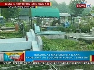 BP: Basura at masisikip na daan, problema sa Bolonsiri Public Cemetery, CDO