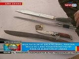 BP: Mga patalim at bala ng baril, nakuha mula sa ilang pasaherong pauwi para sa eleksyon at Undas
