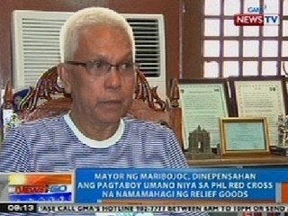 NTG: Mayor ng Maribojoc, dinepensahan ang pagtaboy umano niya sa PHL Red Cross