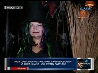 SAKSI: Mga customer ng isang bar sa Makati, nagpatalbugan sa suot na halloween costume