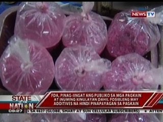 SONA: FDA, nagbabala sa mga pagkaing ginagamitan ng pangkulay para sa solvent, floor wax