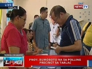 NTVL: PNoy, bumoboto na sa polling precint sa Tarlac