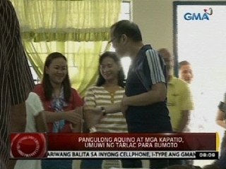 24 Oras: Pangulong Aquino at mga kapatid, umuwi ng Tarlac para bumoto