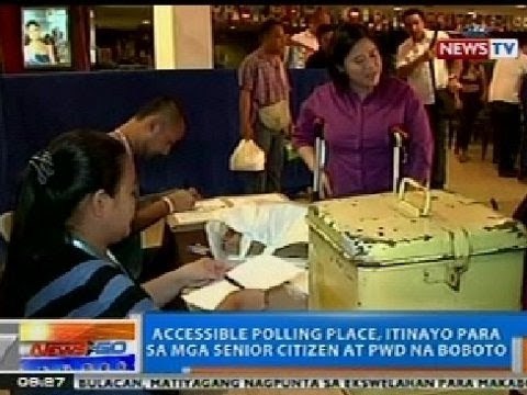 NTG: Accessible polling place, itinayo sa Cebu para sa mga senior citizen at PWD