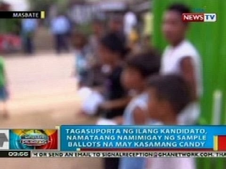BP: Tagasuporta ng ilang kandidato sa Masbate, namimigay ng sample ballots na may kasamang candy