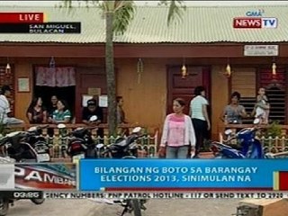 BP: Bilangan ng boto sa Barangay Elections 2013 sa Bulacan, sinimulan na