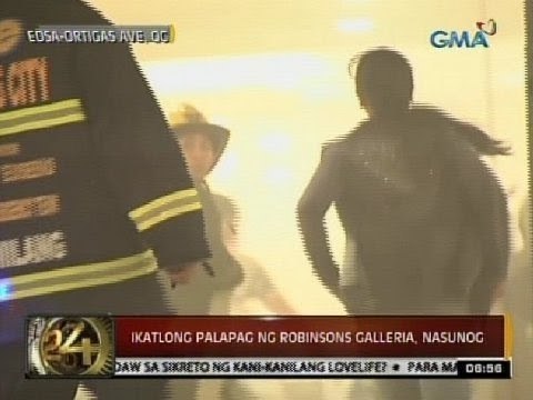 24 Oras: Ikatlong palapag ng Robinsons Galleria, nasunog