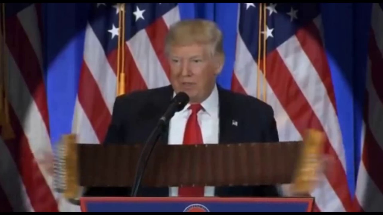 Donald trump spielt Accordion auf MC und Schallplatte Parodie