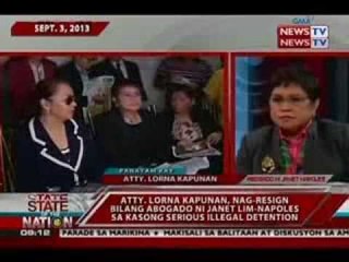 SONA: Atty. Kapunan, nag-resign bilang abogado ni Napoles sa kasong serious illegal detention