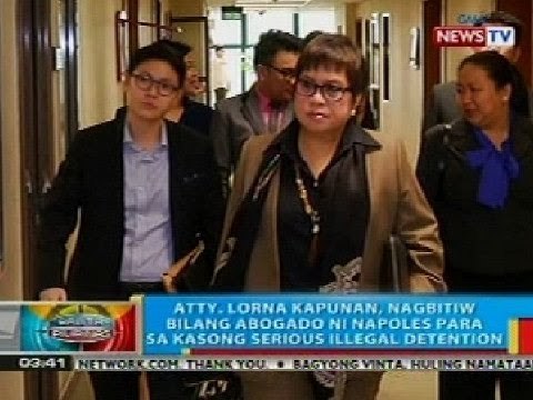 BP : Atty. Kapunan, nagbitiw bilang abogado ni Napoles para sa kasong serious illegal detentio