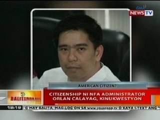 BT: Citizen ni NFA Administrator Orlan Calayag, kinukwestyon