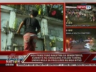Mga pamilyang nakatira sa Pasay Public Cemetery, kumikita ng hanggang P20,000 tuwing Undas