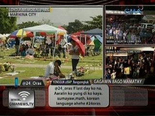 24 Oras: Ilang bumisita sa Loyola Memorial Park, pinuntahan din ang puntod ng mga idolo
