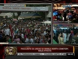 24 Oras: Paggunita sa undas sa Manila North Cemetery, mala-piyesta