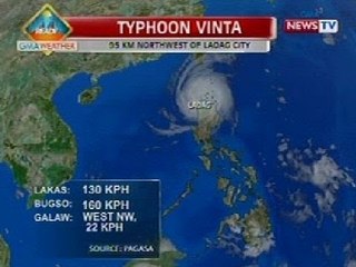 NTVL: Typhoon Vinta, inaasahang lalabas ng PAR mamayang hapon