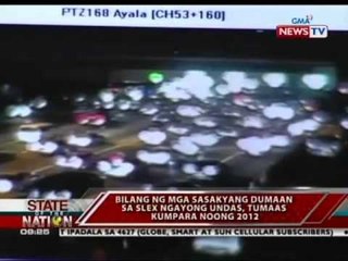 SONA: Bilang ng mga sasakyang dumaan sa SLEX, tumaas kumpara noong 2013