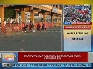UB: Bilang ng mga pasahero sa Batangas Port, kaunti pa rin