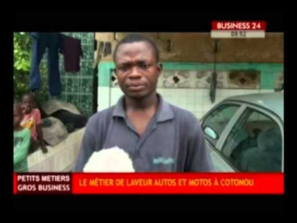 BUSINESS24 : Gros Business   Le metier de laveur autos et motos à Cotonou