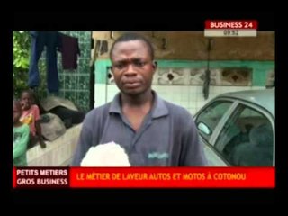 BUSINESS24 : Gros Business   Le metier de laveur autos et motos à Cotonou
