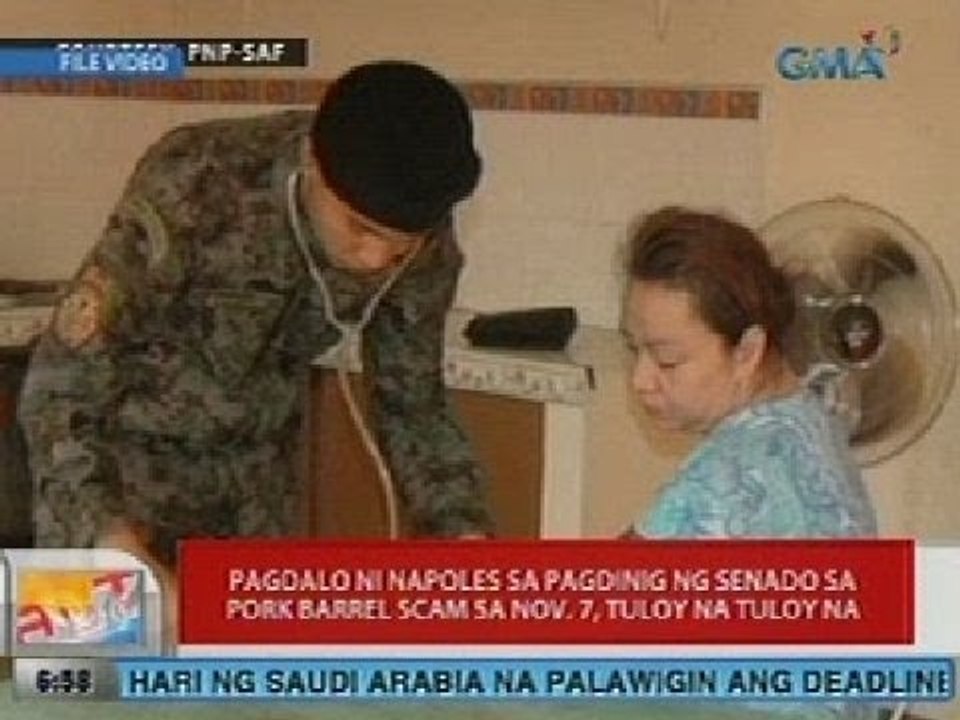 UB: Pagdalo ni Napoles sa pagdinig ng Senado sa pork barrel scam sa Nov. 7, tuloy na tuloy na