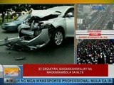 UB: 23 sasakyan, magkakahiwalay na nagkarambola sa NLEX