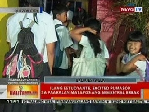 BT: Ilang estudyante sa QC, excited pumasok sa paaralan matapos ang semestral break