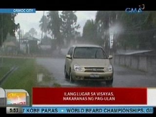 UB: Ilang lugar sa Visayas, nakaranas ng pag-ulan