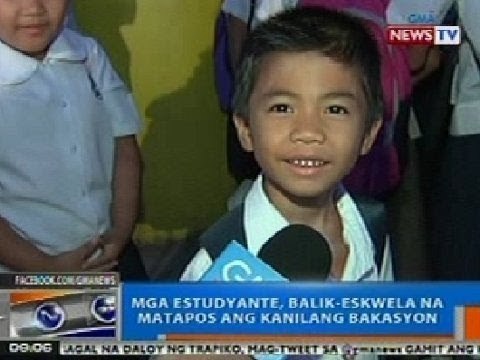 NTG: Mga estudyante, balik-eskwela na matapos ang kanilang bakasyon