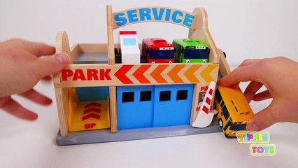 Parking Service Playset for Kids with Toy Vehicles