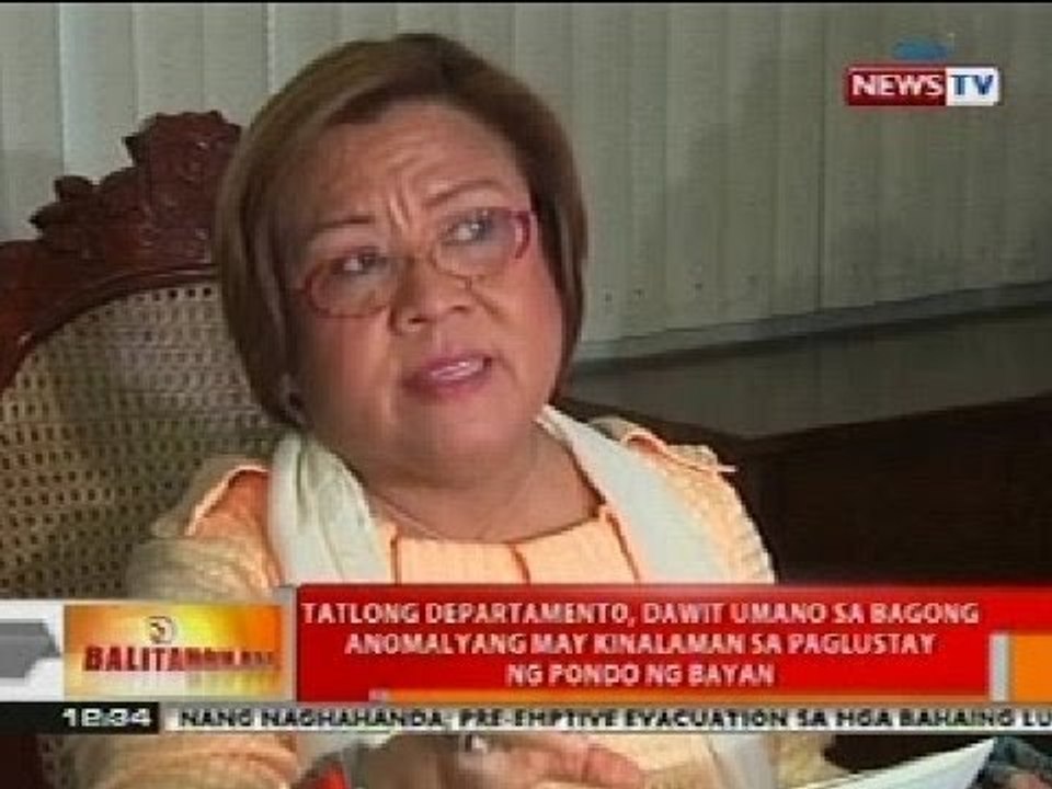 BT: 3 departamento, dawit umano sa anomalyang may kinalaman sa paglustay ng pondo ng bayan