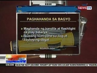 NTG: Paghahanda sa bagyo