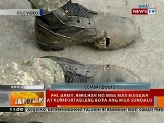 BT: PHL Army, bibilhan ng mga mas magaan at komportableng bota ang mga sundalo